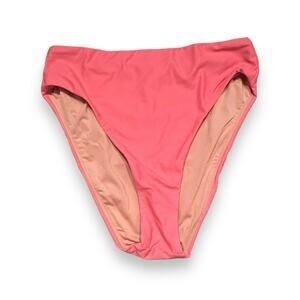 J. Crew High-Rise Bikini Swim Bottom in‎ Bubblegum Pink Sz M NEW Style BF178